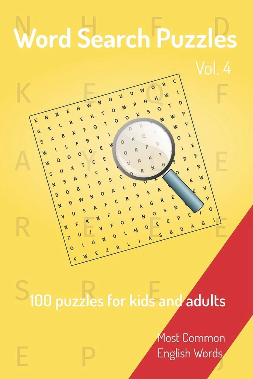 Word Search Puzzles 100 Puzzles For Kids And Adults Most Common English Words Easy To Carry 6x9in 115 Pages 100 Puzzles And Solutions Walmart