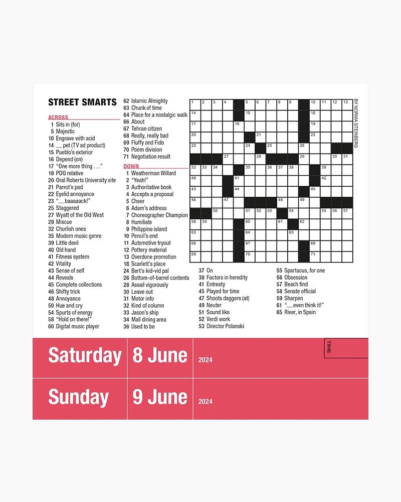 Workman Publishing Mensa 10 Minute Crossword Puzzles Page A Day Calendar 2024 The Paper Store